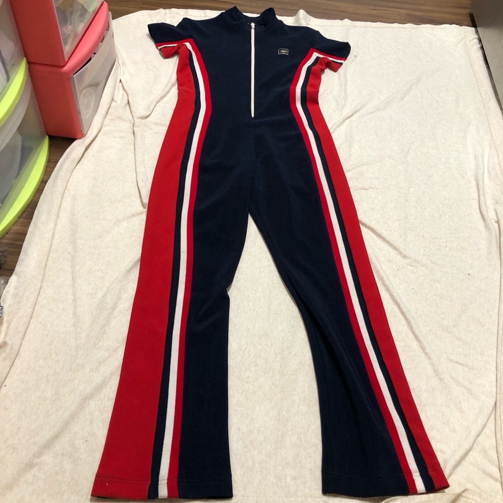 Vintage Y2K 90s Xers USA Jumpsuit Sportswear Streetwear Patriotic Statement RARE